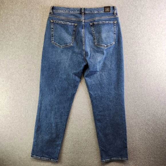 Current Elliott Jeans Womens 30 Blue High Rise Tapered Leg Whiskered Denim - Picture 2 of 9